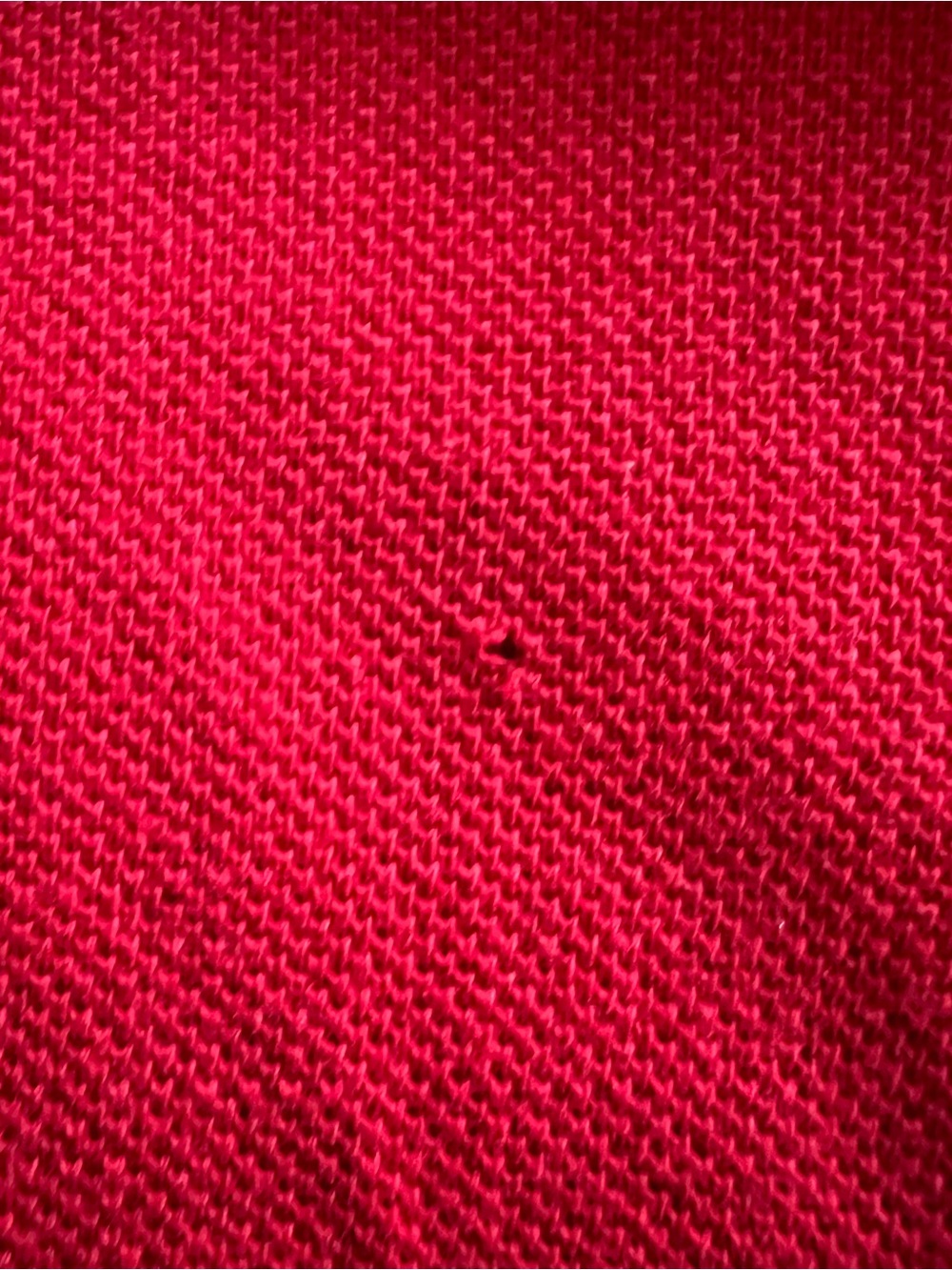 Vintage 1970’s Lacoste Bright Red Polo with Embroidered Crocodile and long tail - Picture 5 of 6